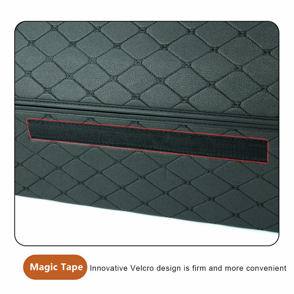 10006 Car Trunk Stuff Organizing Container Foldable Leather Storage Box, Medium Size 10006 Car Trunk Stuff Organizing Container Foldable Leather Storage Box, Medium Size